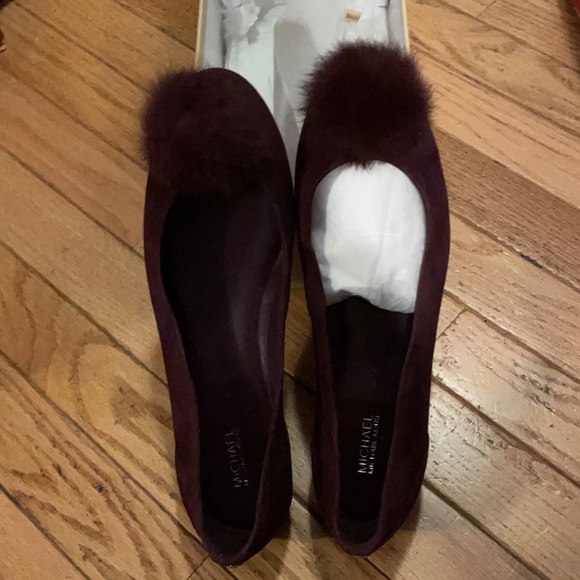 MICHAEL Michael Kors in box sz9 Remi Ballet Suede Fur DAMSON 40F7REFP1S like new - Picture 2 of 12
